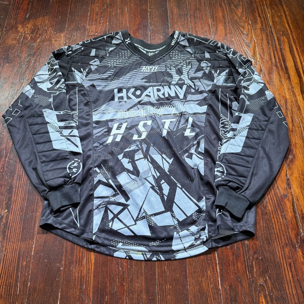 HK Army HSTL Line Paintball Jersey Mens 2XL Black Gray Padded Graphic